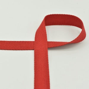 Sangle coton pour sacs 25 mm rouge foncé - La boite à tissus