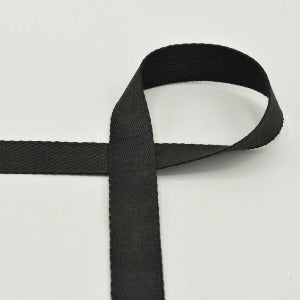 Sangle coton pour sacs 25 mm noir - La boite à tissus