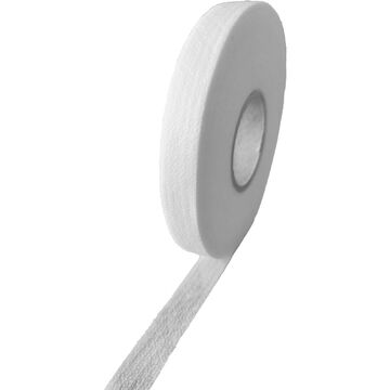 Support droit fil thermocollant blanc 10 mm de large - Rouleau de 50 mètres