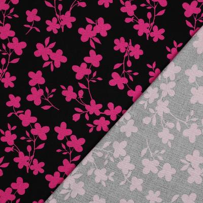 Viscose FLEURS EXTENSIBLES DE ROSELLA - NOIRES