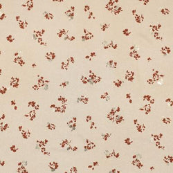 Popeline de viscose  FEUILLE D'ÉCLAT PETITES FLEURS - BEIGE