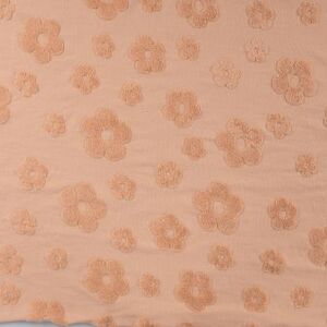 Coton Fleurs jacquard-Dusty Saumon