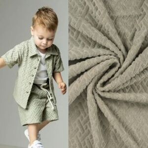 Tricot Eponge  jacquard khaki qjutie & le qjutest