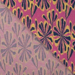 Tricot Eponge Multi jacquard fleur fuchsia qjutie & le qjutest