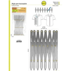 RÈGLE POUR BOUTONNIERE 15 ,8X61,6CM