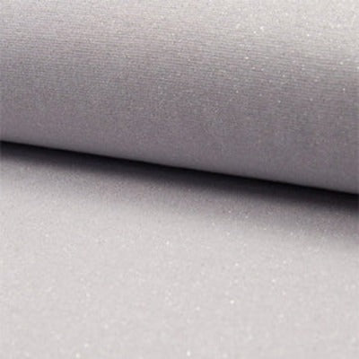 Bord côte lurex light grey silver - La boite à tissus