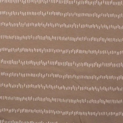 Jersey de coton  imprimé Rayures Irrégulières Taupe