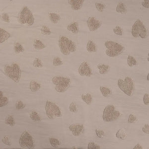 Coton coeurs jacquard- Sable