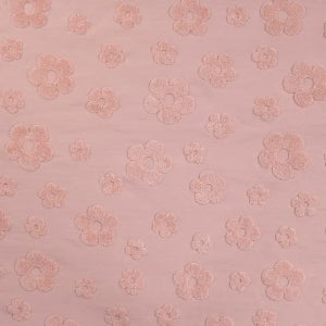 Coton fleurs jacquard-Poudre