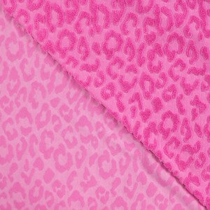 Coton Jacquard Lépoard- Fuchsia