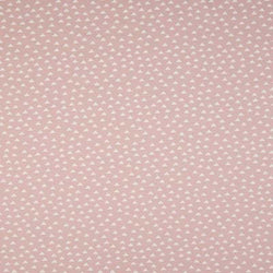 Jersey de coton  imprimé triangles blanc sur fond rose