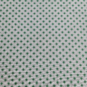 Popeline de coton carrés graphique vert - La boite à tissus