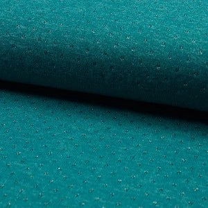 Jersey Gold Dobby Turquoise et lurex