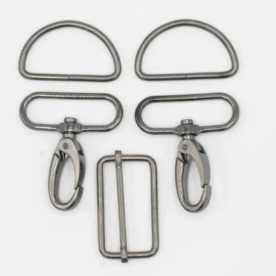 Set d'accessoires de sac 5 pièces 40 mm - Métallique Silver