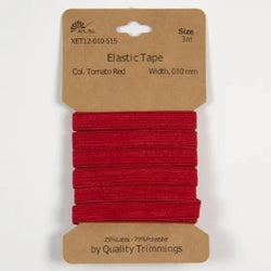 Carte élastique 10 mm Rouge- 3 mètres