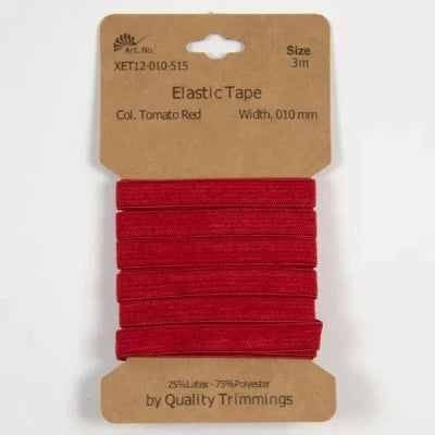 Carte élastique 10 mm Rouge- 3 mètres