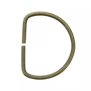 Anneau en D 40 mm - Bronze - La boite à tissus
