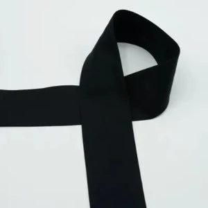 Biais Popeline De Coton 6 cm Noir