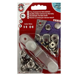 Boutons PRESSIONS SPORT 15MM ARGENT