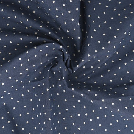 Coton pois indigo