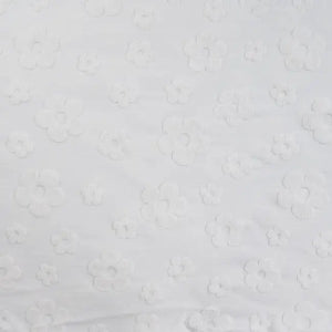 Coton fleurs jacquard- écru