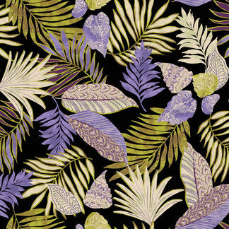 Jersey de viscose feuilles purple