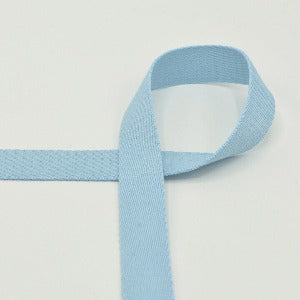 Sangle coton pour sacs 25 mm bleu bébe - La boite à tissus