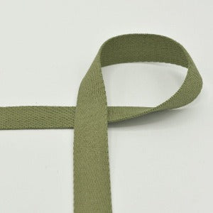 Sangle coton pour sacs 25 mm khaki - La boite à tissus