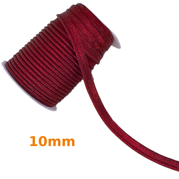 Passepoil Lurex rouge 10 mm - La boite à tissus