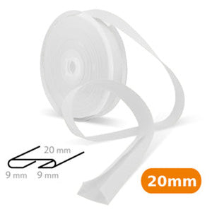 Biais coton blanc 20 mm - La boite à tissus