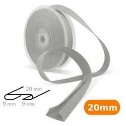 Biais coton gris claire 20  mm - La boite à tissus