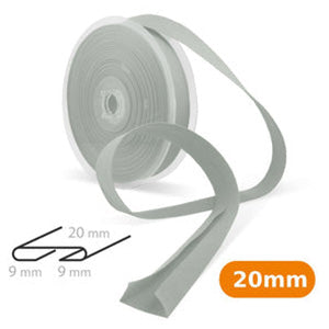 Biais coton gris mat 20 mm - La boite à tissus
