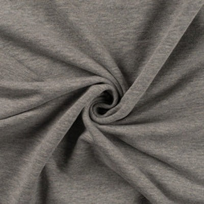 Bord côte gris moyen mélange - La boite à tissus