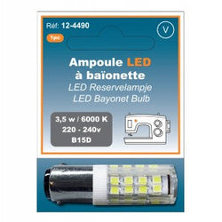 Ampoule led à baionnette - 3.5watt/6000k 220-240v - b15d - La boite à tissus