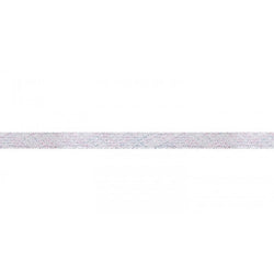 Corde lurex plate  blanc 8 mm - La boite à tissus