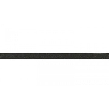 Corde lurex plate noir 8 mm - La boite à tissus