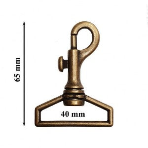 MOUSQUETON 4cm Bronze - La boite à tissus