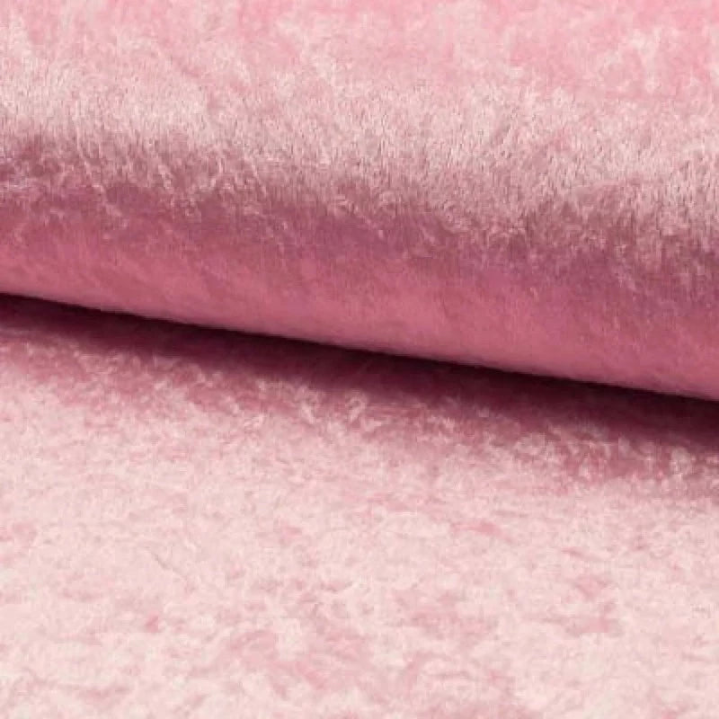 Panne de velours rose claire - La boite à tissus