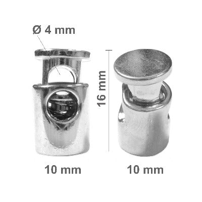 Stop Cordon Metal Argent 10 mm - La boite à tissus